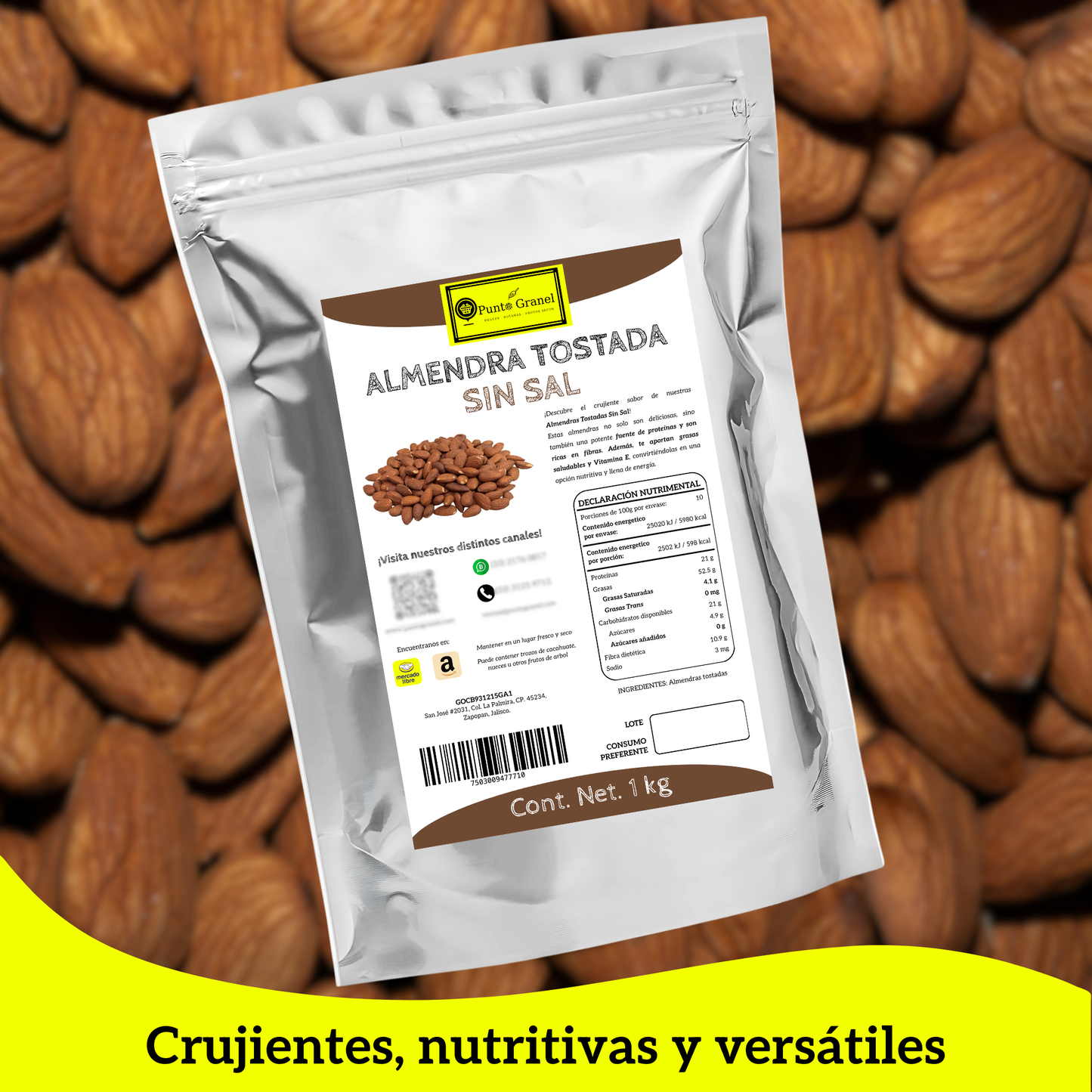 Punto Granel Almendras Tostadas 1kg