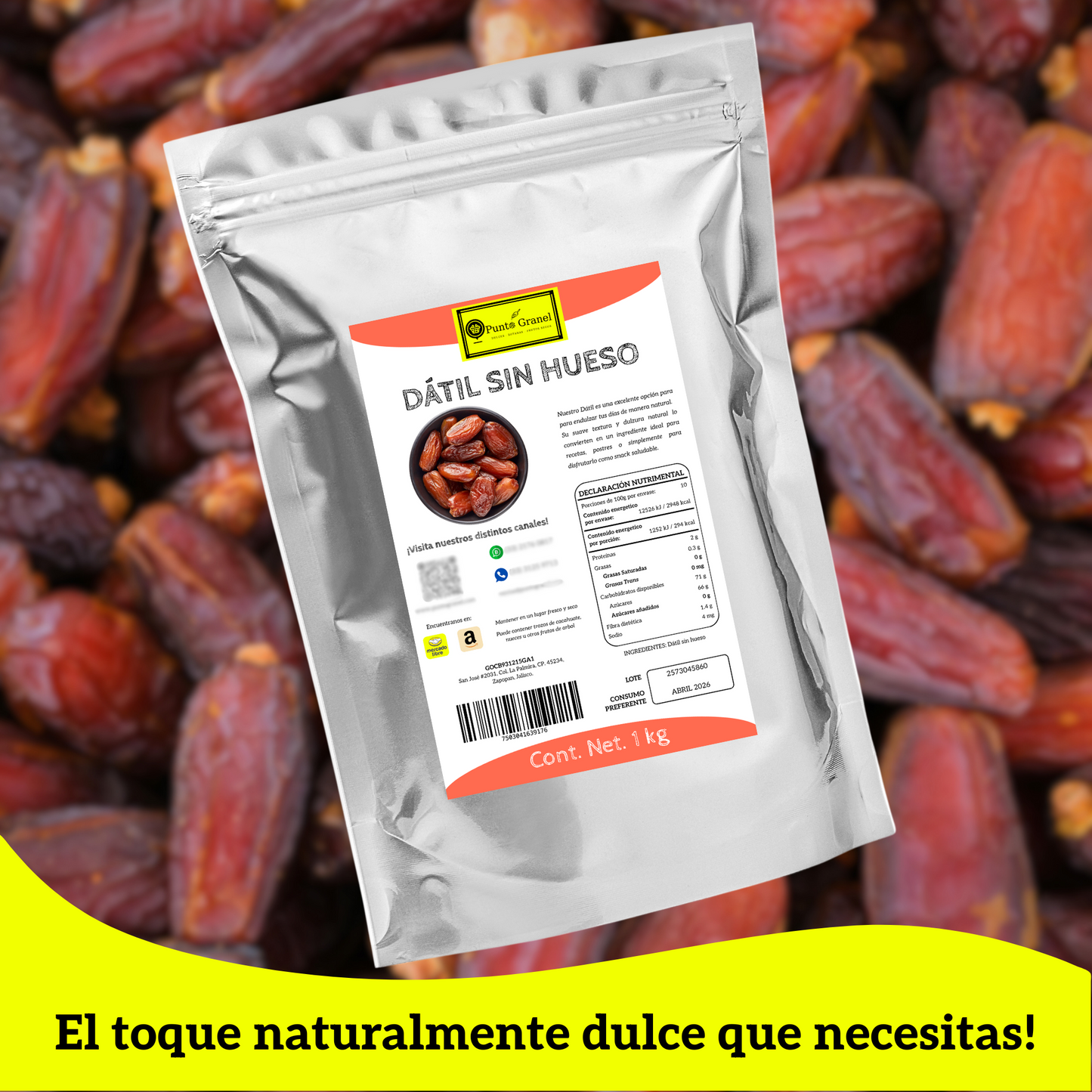 Punto Granel Datil Sin Hueso 1kg