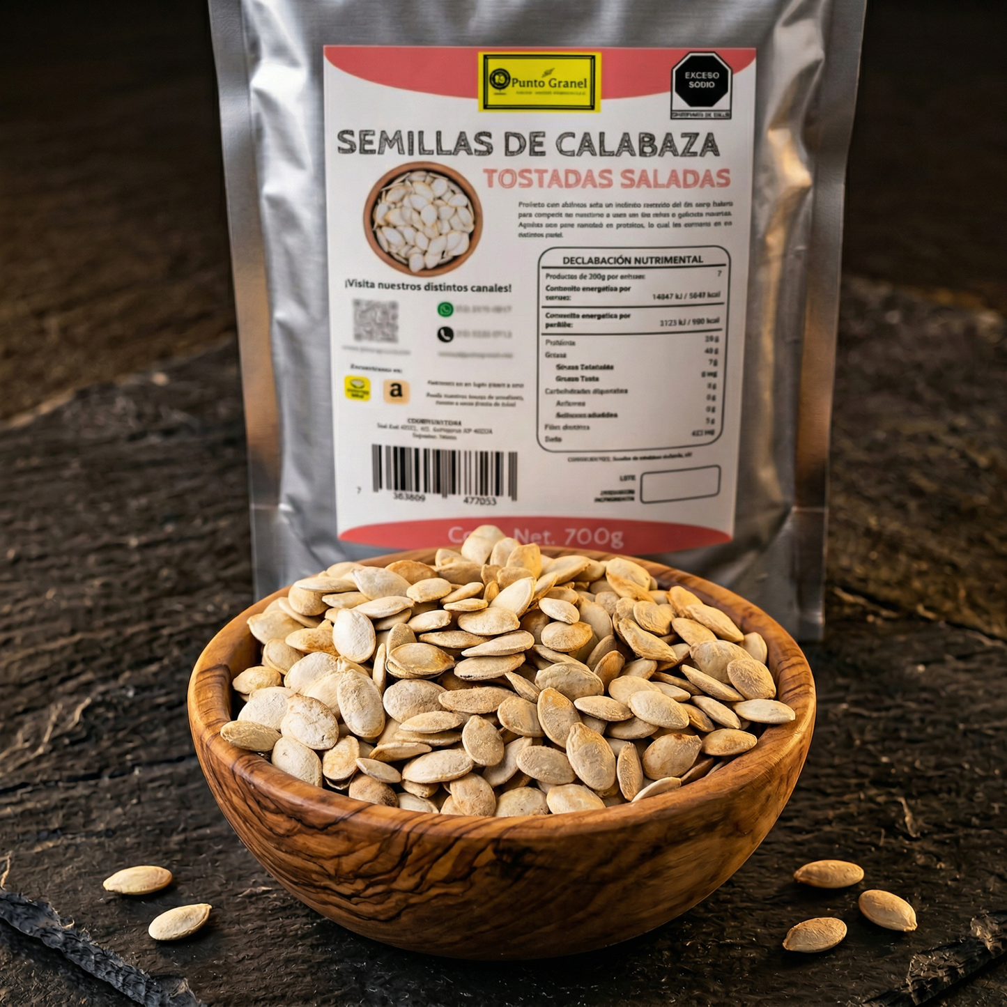 Punto Granel Semillas de Calabaza Tostadas y Saladas 700gr