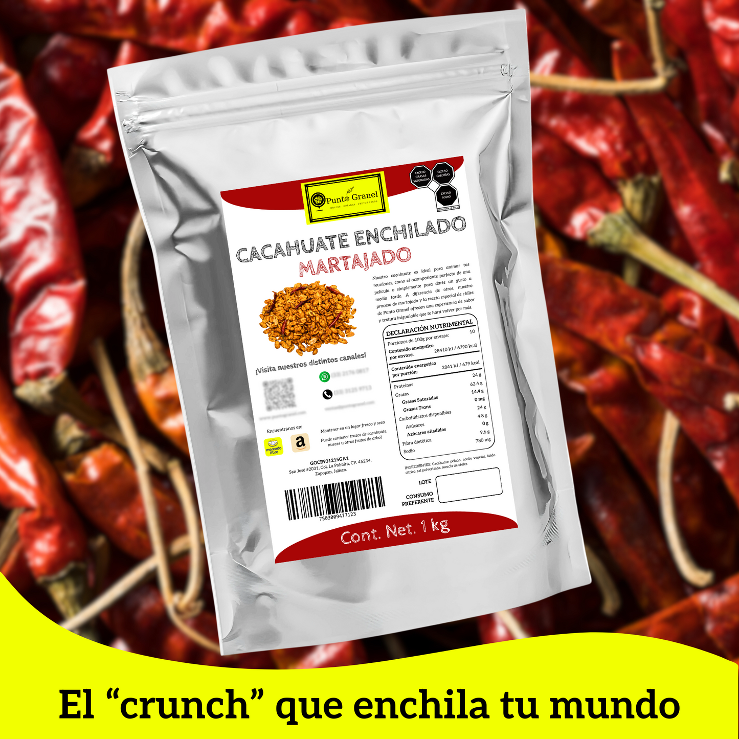 Punto Granel Cacahuate Enchilado Martajado 1kg