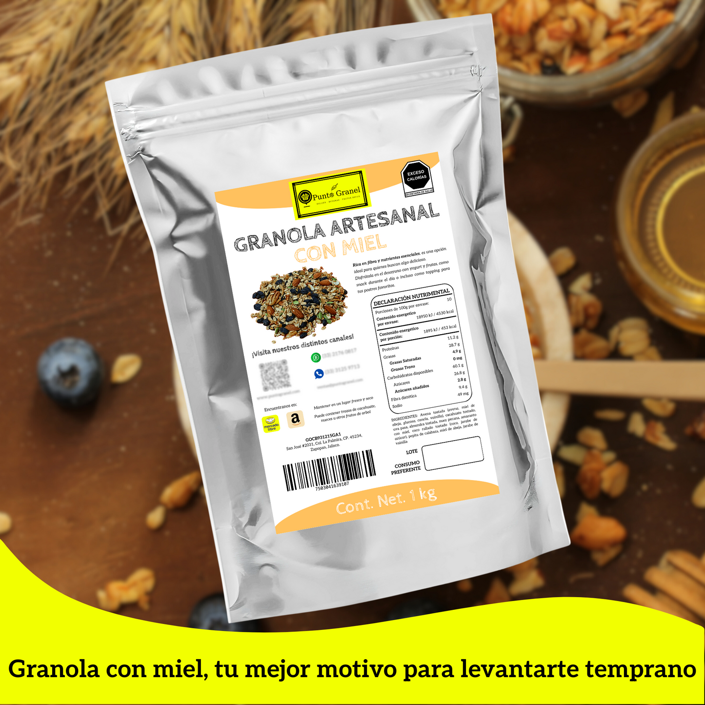Punto Granel Granola Premium con Miel 1kg
