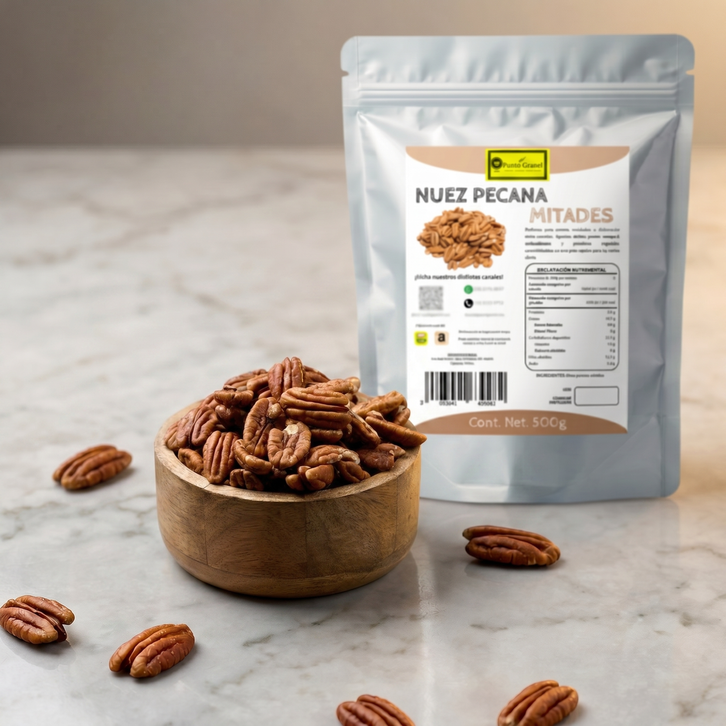 Punto Granel Nuez Pecana Mitades 500gr