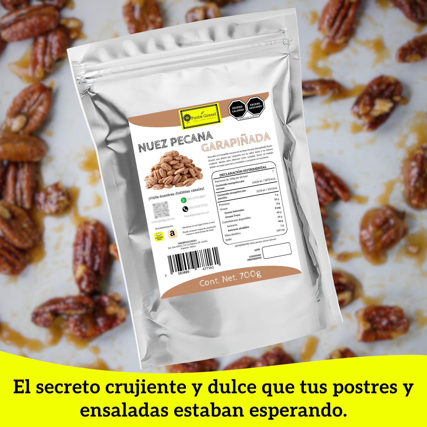 Punto Granel Nuez Pecana Garapiñada 700gr