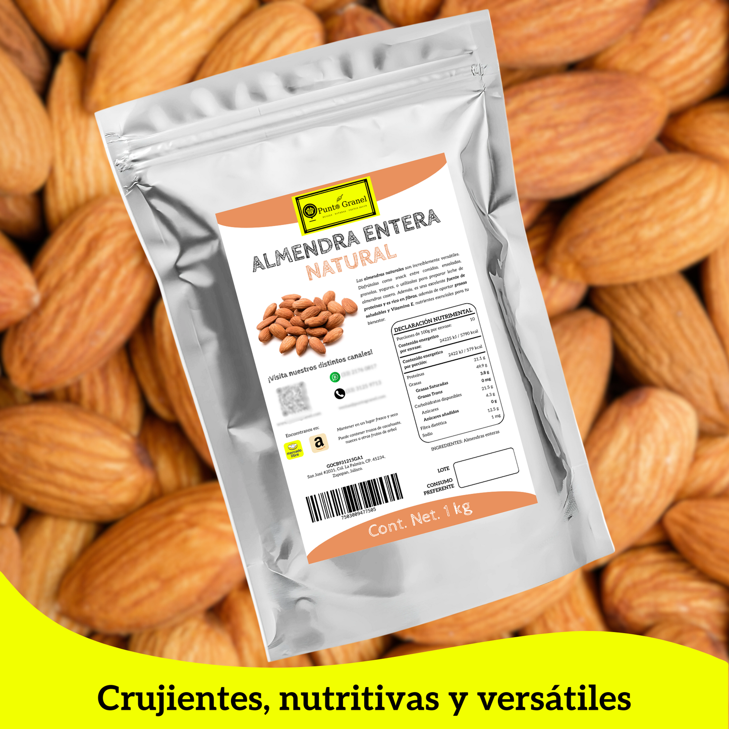 Punto Granel Almendra Entera Natural 1kg