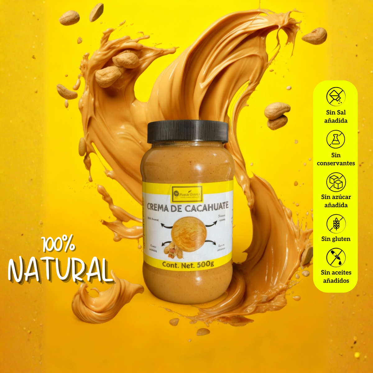 Punto Granel Crema de Cacahuate Sin Azucar 500gr