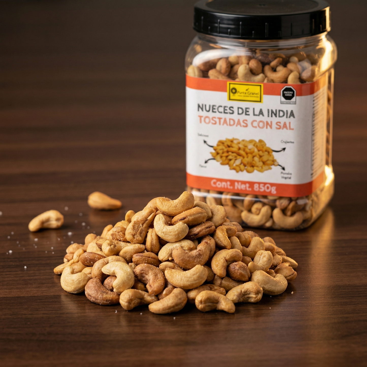 Punto Granel Nuez India Tostada Con Sal Vitrolero 850gr