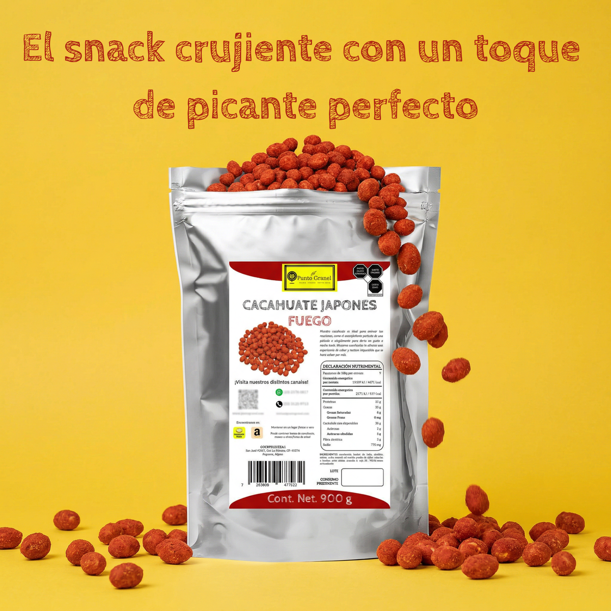 Punto Granel Cacahuate Japones Fuego 900gr