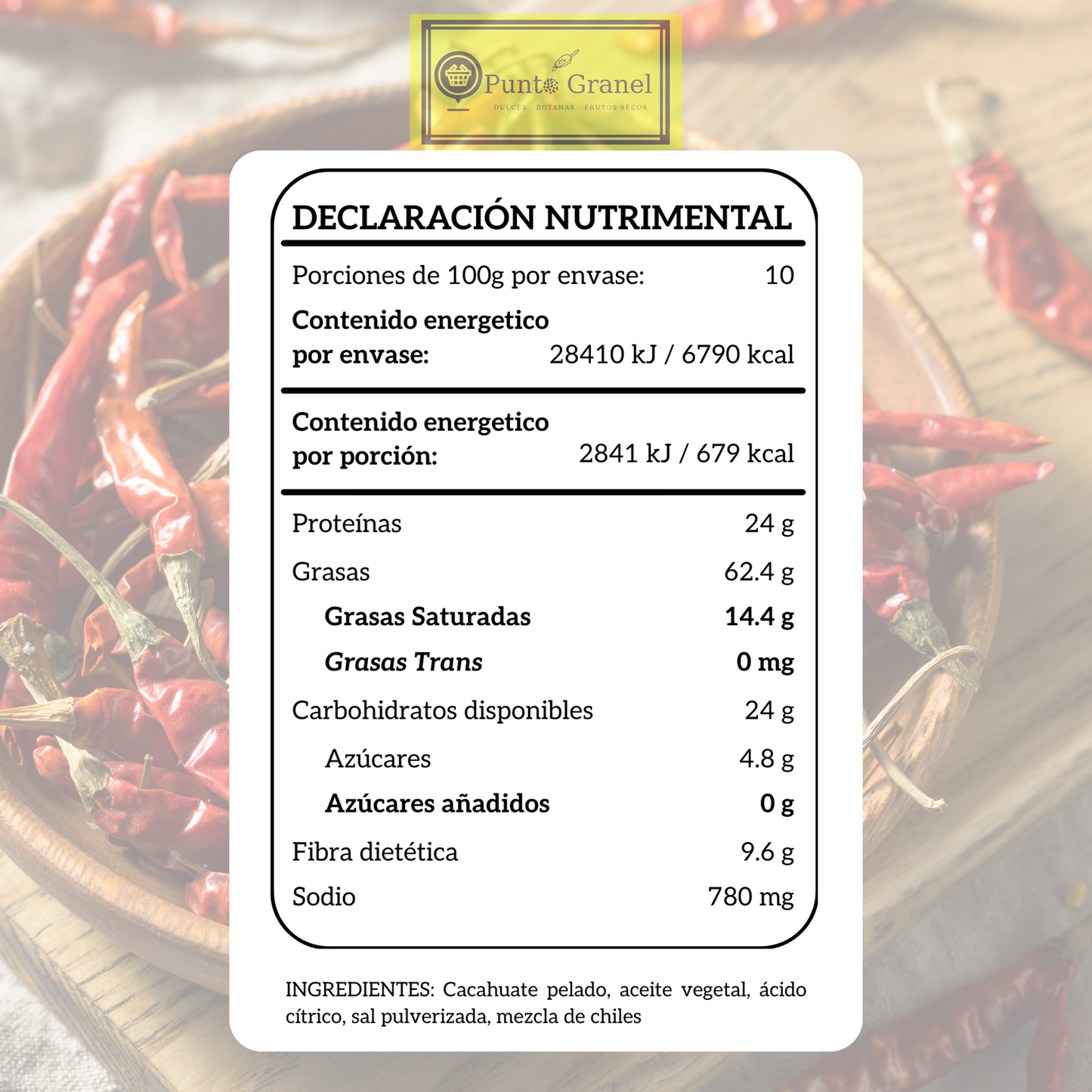 Punto Granel Cacahuate Enchilado Martajado 1kg