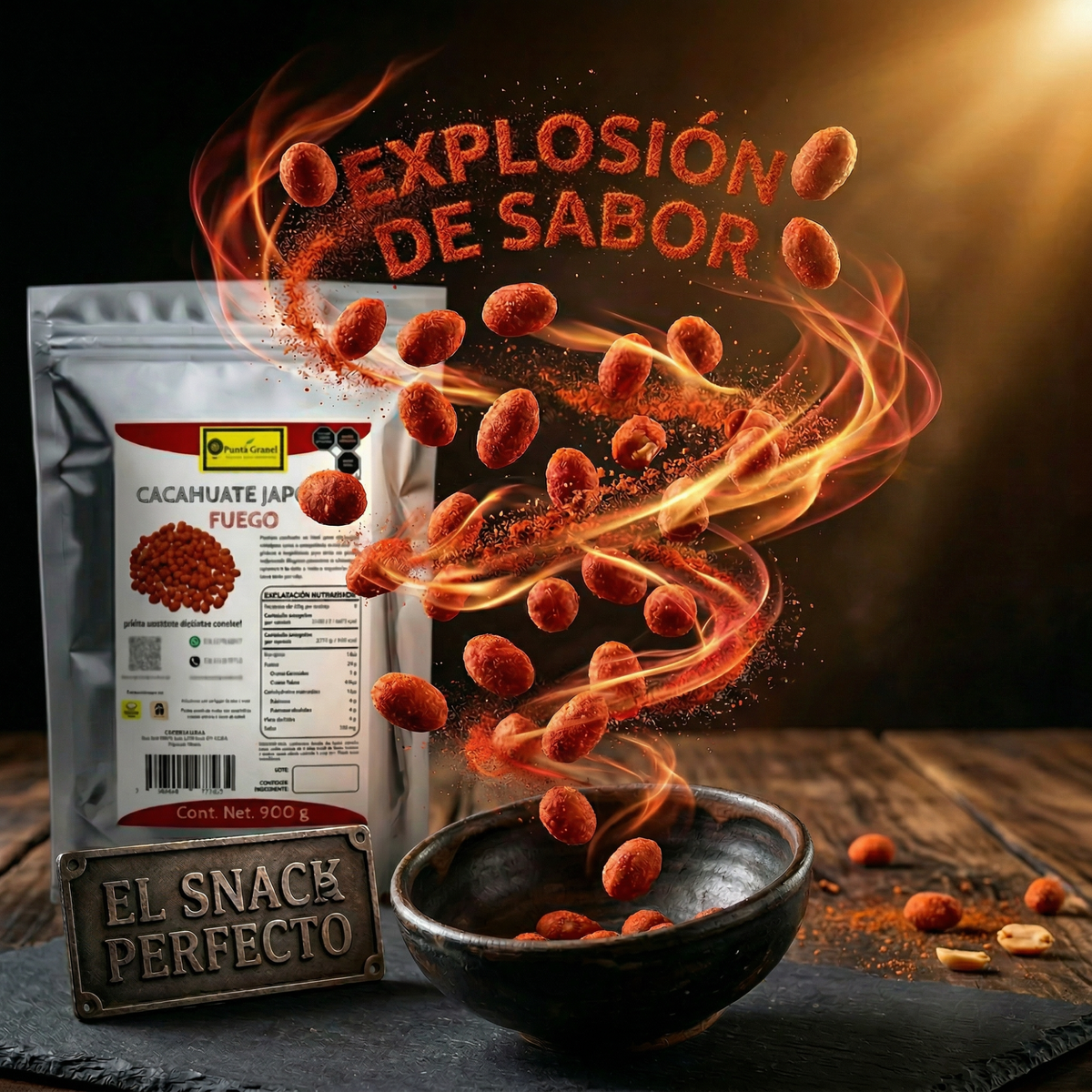 Punto Granel Cacahuate Japones Fuego 900gr