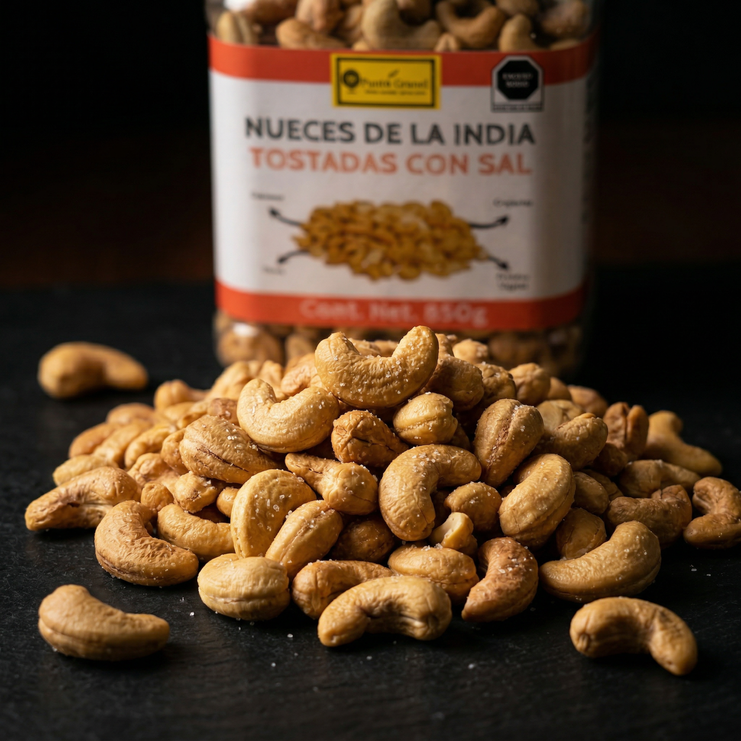 Punto Granel Nuez India Tostada Con Sal Vitrolero 850gr