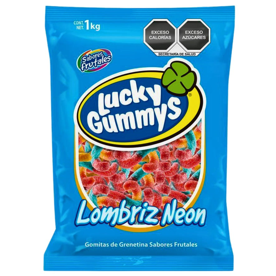 Lucky Goma Lombriz Neon 1kg