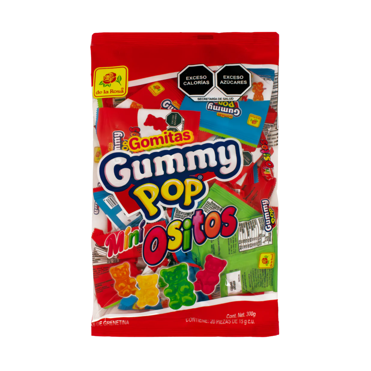 De La Rosa Gummy Pop Mini Ositos 20pz