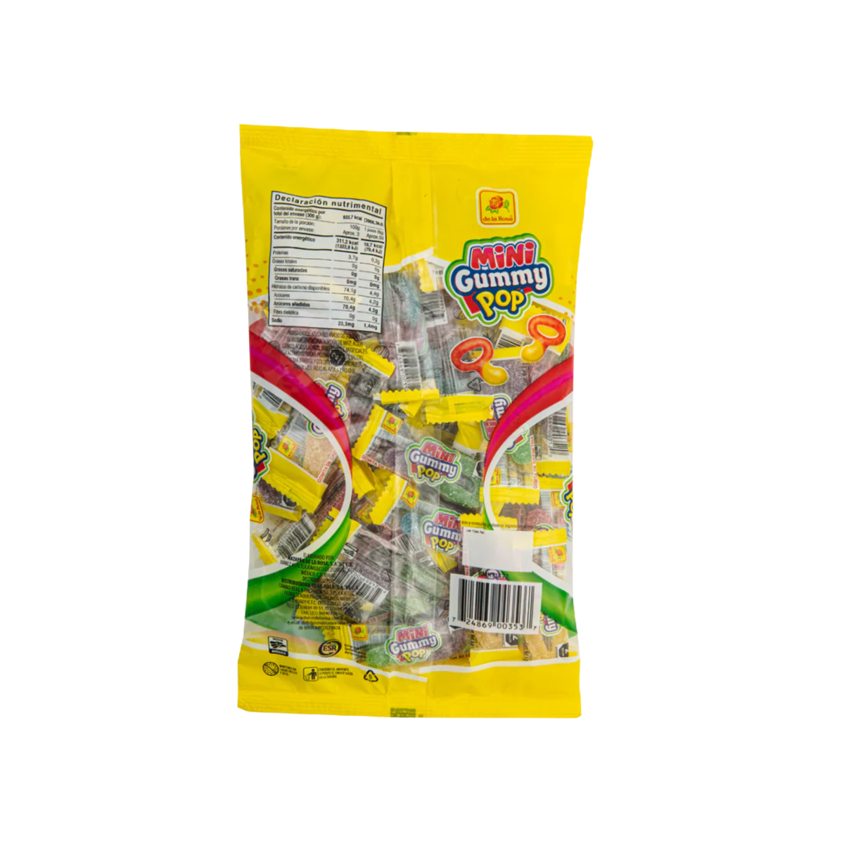 De La Rosa Gummy Pop Mini 50pz