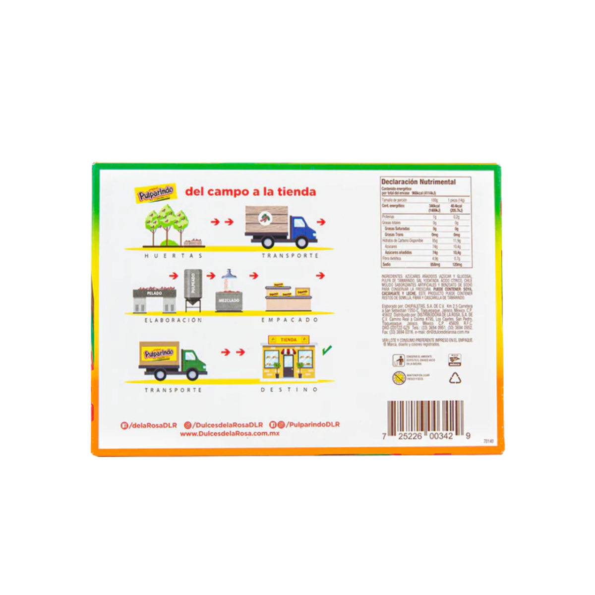 De La Rosa Pulparindo Mango 20pz