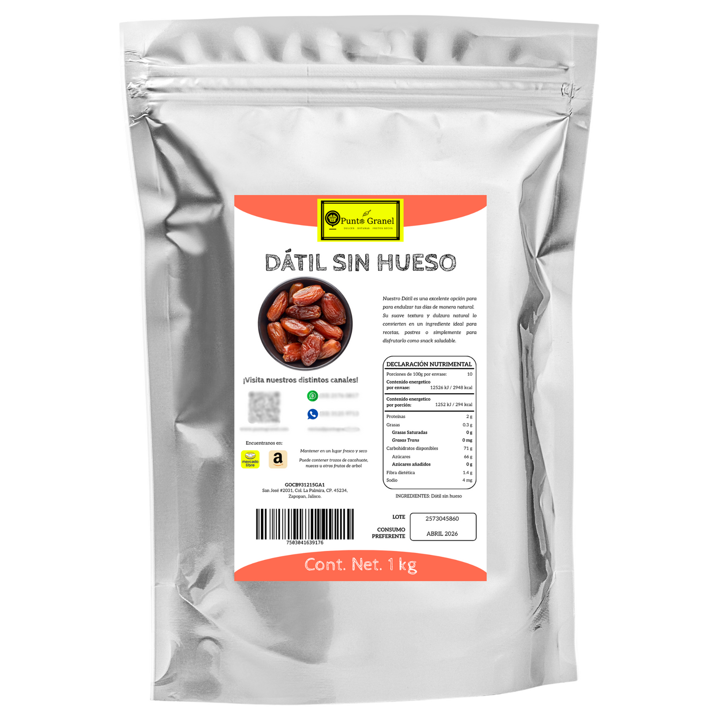 Punto Granel Datil Sin Hueso 1kg